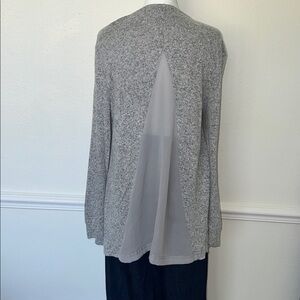 Juicy Couture Gray Knit Cardigan w Sheer Feature
